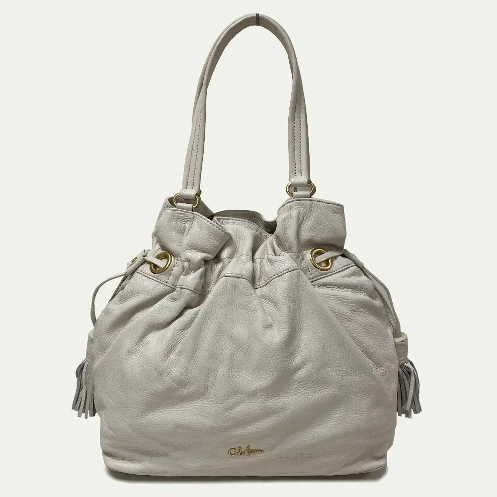 Cole Haan Bailey Ivory Drawstring Tote